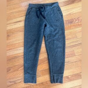 Nike Gray Pants with Tapered Leg and Elastic Cuffs